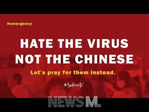 혐오를 멈추고 중국인들을 위해 기도하자는 포스터 ( 사이드넷)